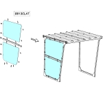 Bardage latéral droite ou gauche plexiglass 6mm pour ABRI B813C