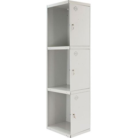 Taquilla continuación desmontada Simon Locker Prof.Dism.3 puerta 1/3 adi gris