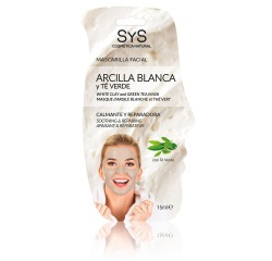 Mascarilla Facial Arcilla Blanca y Té Verde 15ml SYS