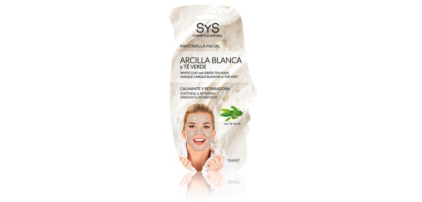 Mascarilla Facial Arcilla Blanca y Té Verde 15ml SYS