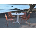 Table ronde OUDON en aluminium