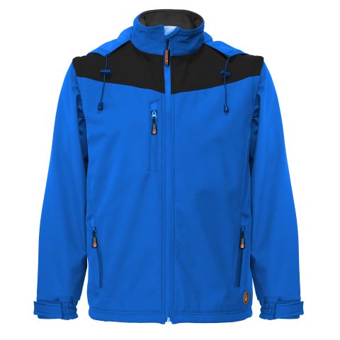 Softshell 2 en 1 con detalles a contraste talla M - Azul real