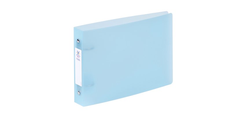 Classeur 2 anneaux plastifié Propysoft Viquel A5 – Dos de 3.5 cm bleu transparent