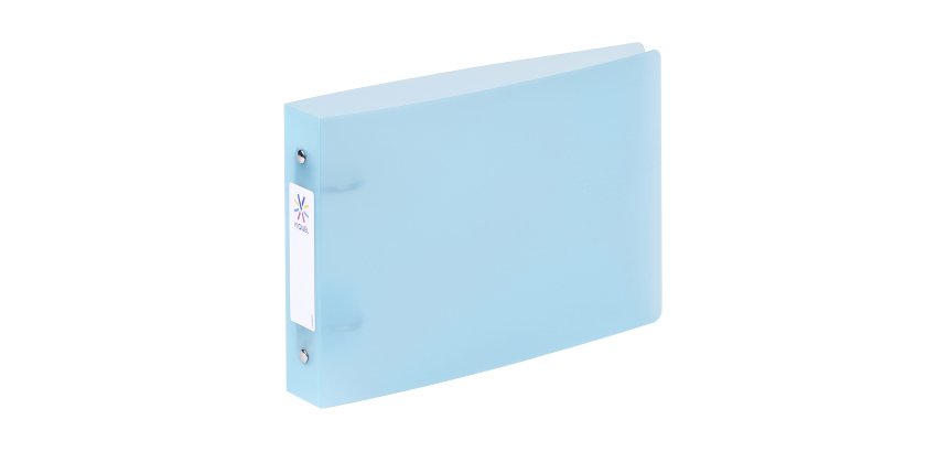 Classeur 2 anneaux plastifié Propysoft Viquel A5 – Dos de 3.5 cm bleu transparent