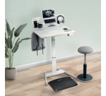 Bureau Leitz électrique assis-debout compact, Leitz Ergo, Blanc
