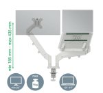 Brazo doble para monitor y portátil Leitz Ergo Space Saving