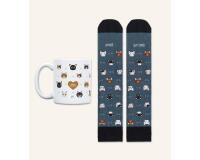 Kit Taza + Calcetines "Amor gatuno" talla 42-46

