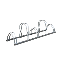 Râtelier 5 vélos sur 2 niveaux  finition zinguée