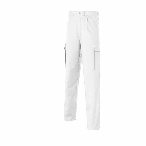 Pantalón multibolsillos 100% algodón 40 - Blanco