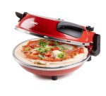 DOMO DO9284PZ Four à pizza « My Express Pizza » rouge - pierre en céramique