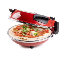 DOMO DO9284PZ Four à pizza « My Express Pizza » rouge - pierre en céramique