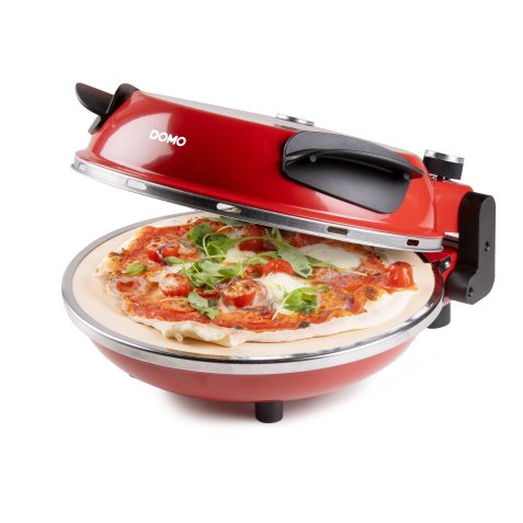 DOMO DO9284PZ Four à pizza « My Express Pizza » rouge - pierre en céramique