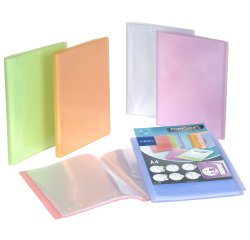 Protège-documents Viquel polypropylène translucide personnalisable 40 pochettes - 80 vues couleurs assorties