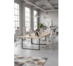 Chaise de bureau ergonomique Marti, tissu, mécanisme synchrone + réglage profondeur d'assise, appui-tête, accoudoirs 3D , piètement roulettes blanc