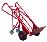 Diable-chariot acier 250/350 kg bavette fixe 490 x 180 mm poignée fermée roue increvable