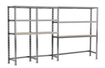 Rayonnage MODULO - Module 3 étagères - 9 plateaux