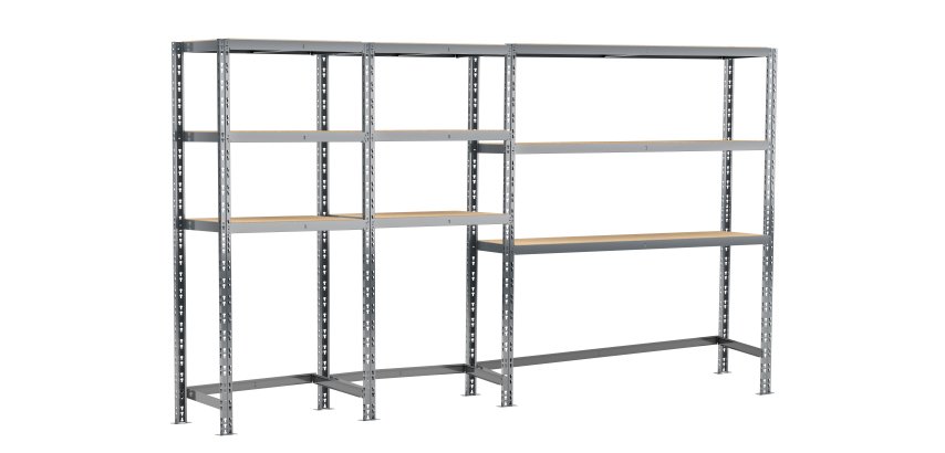 Rayonnage MODULO - Module 3 étagères - 9 plateaux