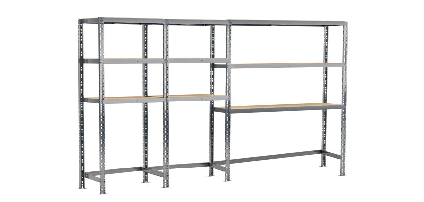 Rayonnage MODULO - Module 3 étagères - 9 plateaux