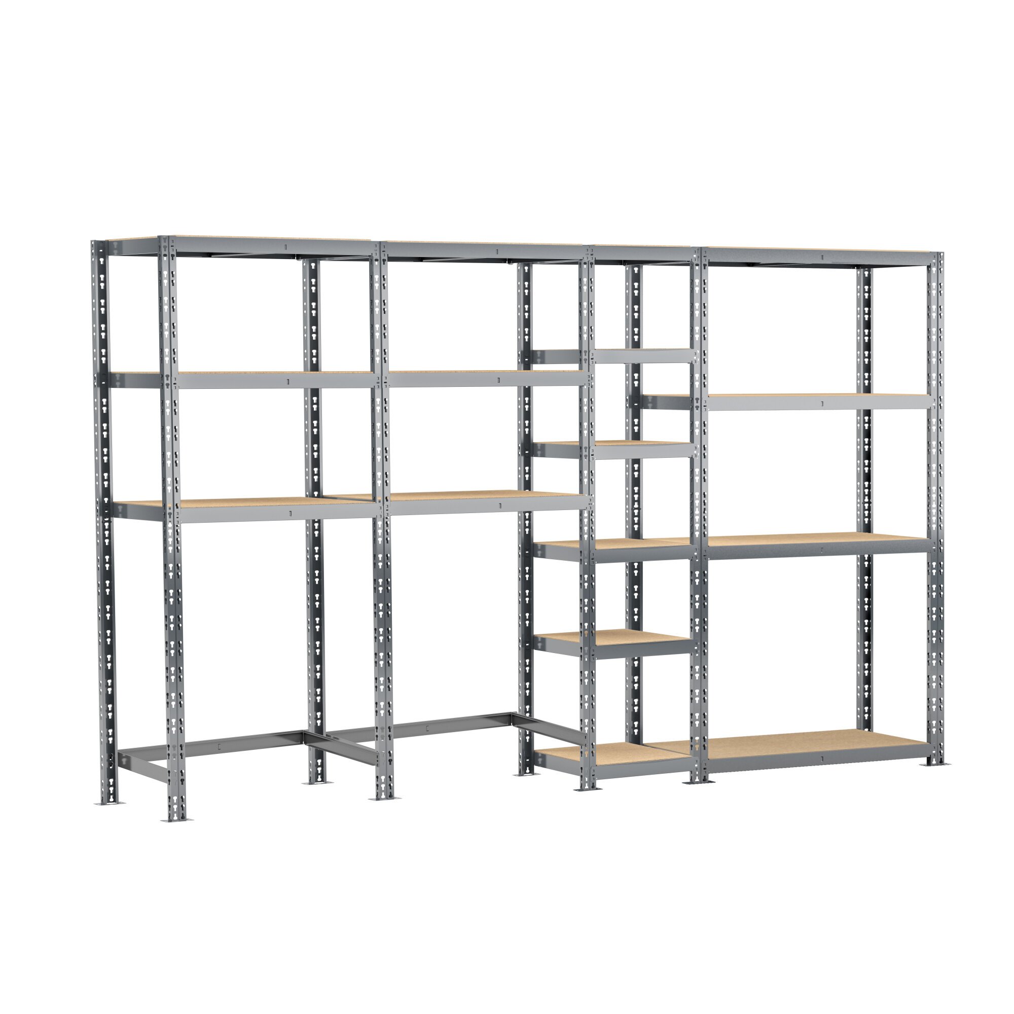 Rayonnage MODULO - Module 4 étagères - 16 plateaux