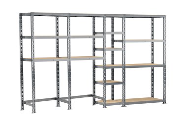 Rayonnage MODULO - Module 4 étagères - 16 plateaux