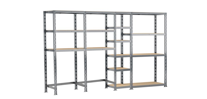 Rayonnage MODULO - Module 4 étagères - 16 plateaux
