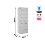 Taquilla desmontada Simon Llocker desm. 4 puertas 2/8 300 (600) gris