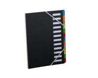 Trieur couverture celloderme 12 divisions coloris noir