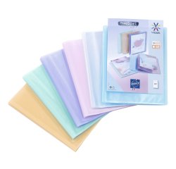 rotège-documents personnalisable 60 pochettes 120 vues - A4 - polypropylène  PROPYSOFT VIQUEL - Coloris assortis