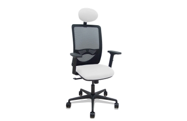 Silla de oficina Zulema con reposabrazos 2D y cabecera