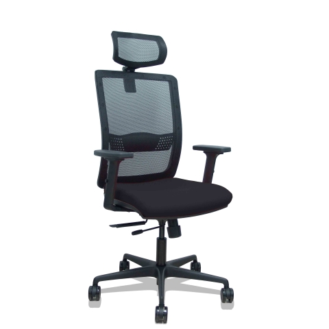 Silla de oficina Haches con reposabrazos 2D y cabecera - Verde menta