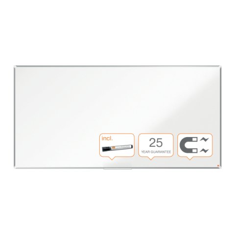 Pizarra NOBO Premium Plus acero vitrificado 2400x1200mm, blanco