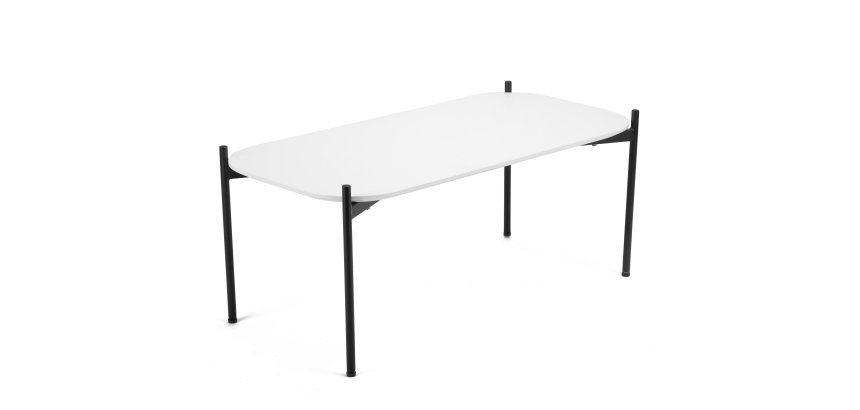 Table basse Meet 50 x 100 cm pied noir