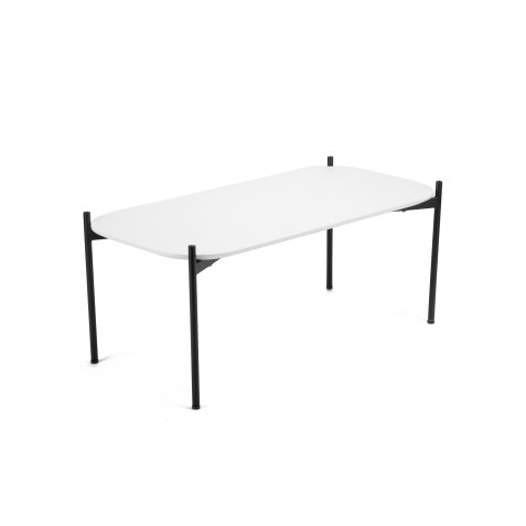 Table basse Meet 50 x 100 cm pied noir