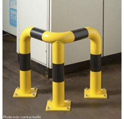 Barrières de protection en angle 64 x 64 x HT 60 cm Tube Ø 76 x 2 mm d'épaisseur