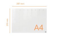Organizador semanal de acrílico de sobremesa NOBO A4, transparente