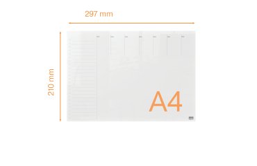 Organizador semanal de acrílico de sobremesa NOBO A4, transparente