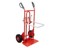 Diable porte-chaises acier 250/70 kg bavette réglable poignée à garde roue increvable