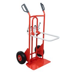 Diable porte-chaises acier 250/70 kg bavette réglable poignée à garde roue increvable