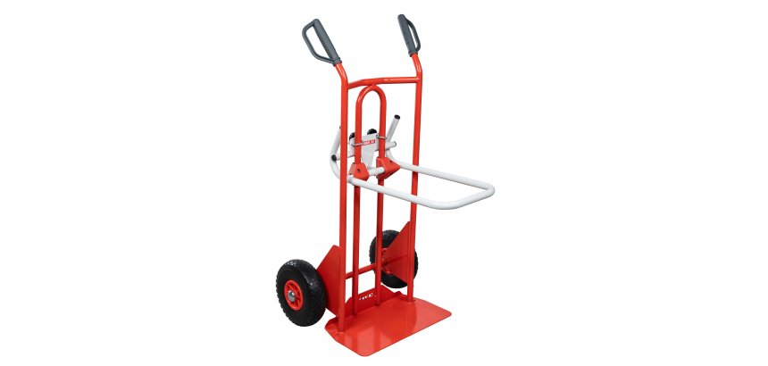 Diable porte-chaises acier 250/70 kg bavette réglable poignée à garde roue increvable