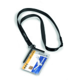 Porte-badge DELUXE pour 1 carte de sécurité avec lacet textile - Boîte de 10