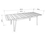 Table de jardin extensible OUDON - aluminium