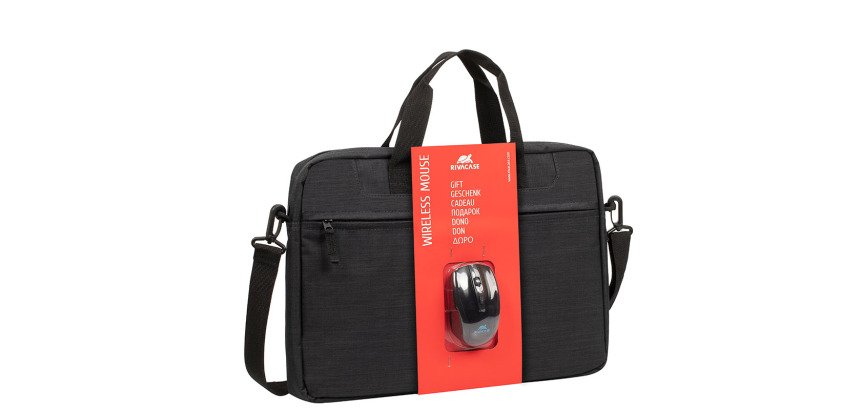 Pack maletín para portátil 15.6" + ratón inalámbrico Regent Rivacase