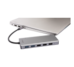 Dock station USB-C Logan 13 en 1 (HDMI 4K HD, VGA, RJ45, 6 x USB-A, SD, MicroSD)