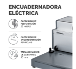Encuadernadora de espiral metálico Fellowes Eléctrica Metal E200R