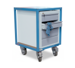 Petite servante établi 4 tiroirs plateau bois médium 400 kg roue TPE