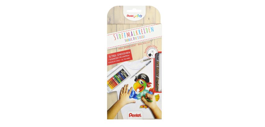 Ceras Set Fabric Fun ceras textiles Pentel - Caja de 15 surtidas