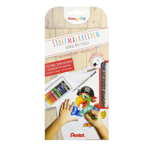 Ceras Set Fabric Fun ceras textiles Pentel - Caja de 15 surtidas