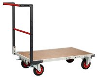 Chariot fixe plateau médium 400 kg 1000 x 600 mm roue caoutchouc Flatpack