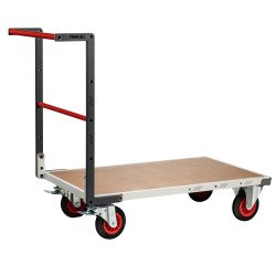 Chariot fixe plateau médium 400 kg 1000 x 600 mm roue caoutchouc Flatpack