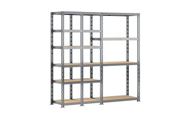 Rayonnage MODULO - Module 3 étagères - 16 plateaux